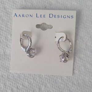 Aaron Lee Designs Hoop Style Faux Diamond Earrings